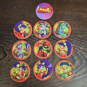 Shantae POG Set 10 Cardboard Milk Caps Limited Run Games LRG #74-83 New in Case